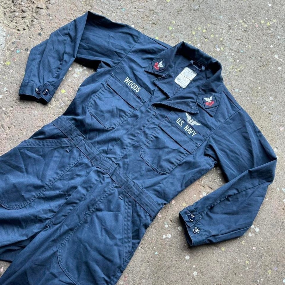 Navy blue vintage coveralls